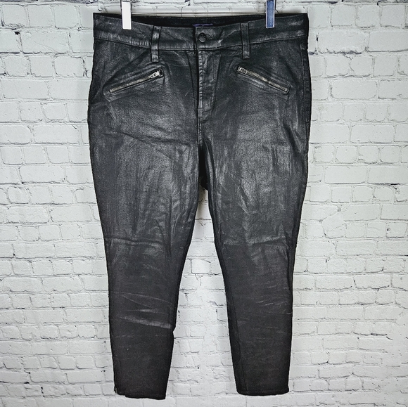 NYDJ | coated shiny stretch legging jegging - Picture 1 of 10
